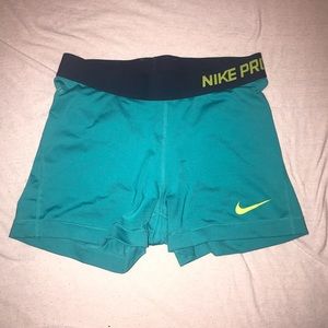 Teal Nike Pro Spandex